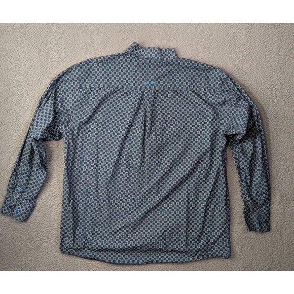 Ariat Long Sleeve Button Shirt Mens Large Horseshoes Geometric Pattern Print - Picture 2 of 16